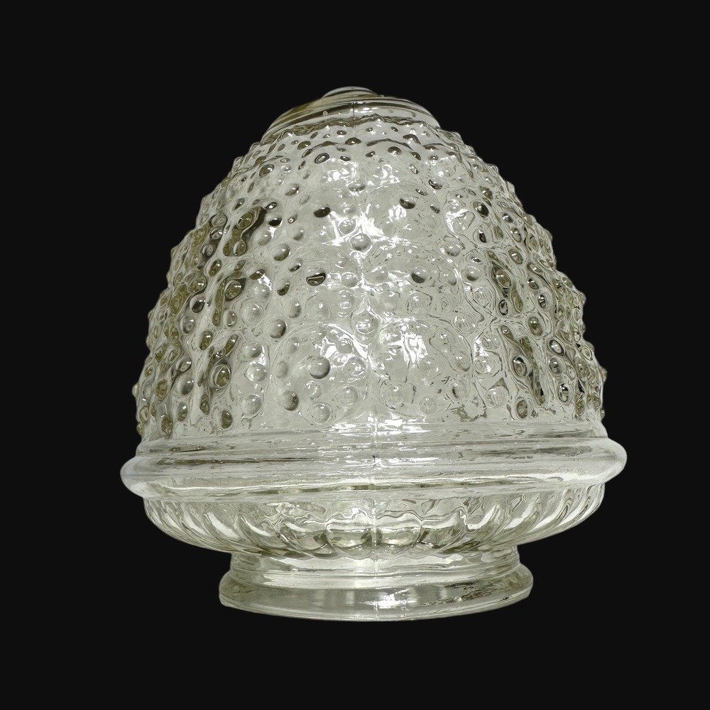 Vintage Clear Hobnail Glass Lampshade Replacement Globe 3 Inch Fitter Dome Shade
